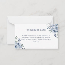 Något blått kort för platt Blommigt