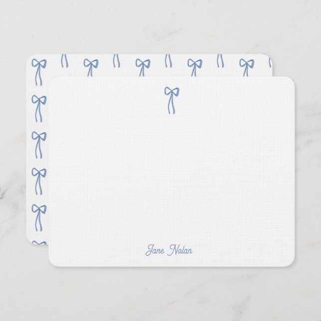 Något blått Möhippa-Anpassningsbar för Coquette Bo Anteckningskort (Fram/baksida)