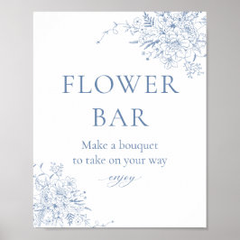 Något blått Möhippa blomma pub Poster