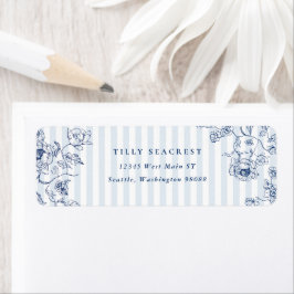 Något Blått Returadressetiketter Klistermärke Returadress Etikett
