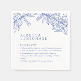 Något blått Roligt Facts Simple Botanical Pappersservett