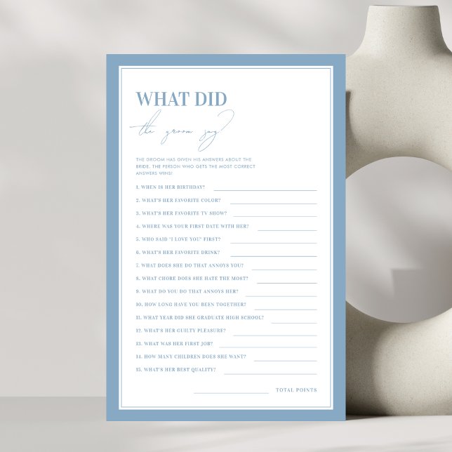 Något blått vad sa Groom spel? (Skapare uppladdad)