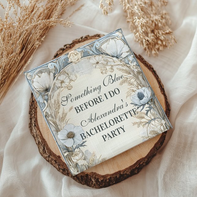 Något Blått Vinterblommig Möhippa Pappersservett (Skapare uppladdad)