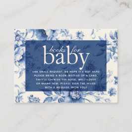 Något Blue Blommigt Fransk Toile Bokar för Baby Tilläggskort