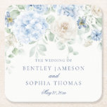 Något Blue Blommigt Hydrangea Decor Bröllop Underlägg Papper Kvadrat<br><div class="desc">Något blått före "jag gör". Vi presenterar vår blåa dekorsamling i Party, där mjuka blåa vattenområden och blommigtar i neutralt blandas sömlöst för att ge dig en elegans till ditt evenemang. Varje biet i denna samling är försedd med ömtåliga blommor, skapar en seren och bjuder in atmosfär till alla tillfälle....</div>