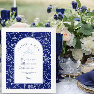 Något Blue Blommigt Möhippa Mimosa Pub Poster