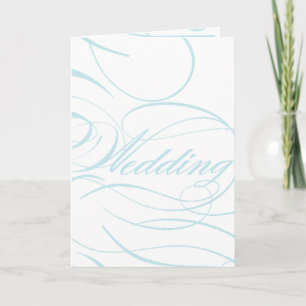 Något Blue Christian Swirls Bi-fold Bröllop Inbjudan