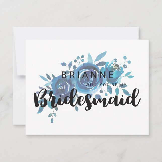 Något Blue Ro kommer du bli min bridesmaid Inbjudningar (Framsida)