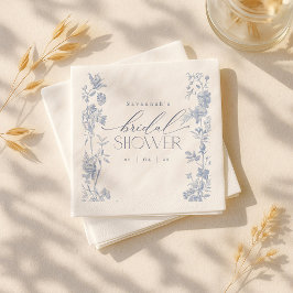 Något Blue Toile Möhippa Inbjudan | Delft Pappersservett