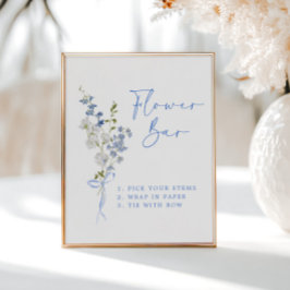 Något Blue Wildblommor Ribbon Flower Pub Poster