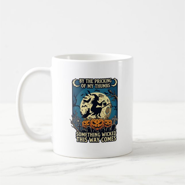 Något elakt sätt kommer häxa Halloween-pumpa Kaffemugg (Vänster)
