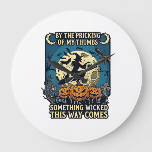 Något elakt sätt kommer häxa Halloween-pumpa Stor Klocka