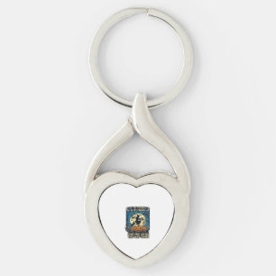 Något elakt sätt kommer häxa Halloween-pumpa Twisted Heart Silverfärgad Nyckelring