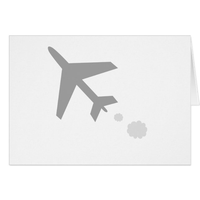 något flygplan; flygplan hälsningskort (Framsidan Horizontal)