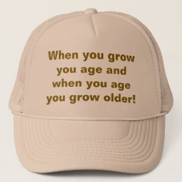 Något för tänkan om att åldras lustigt keps