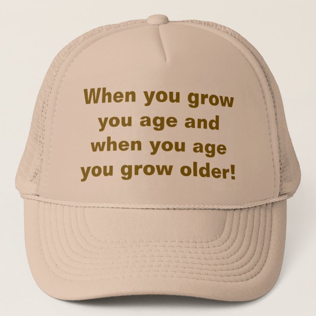 Något för tänkan om att åldras lustigt keps (Framsida)