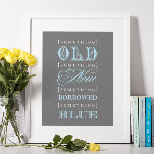 Något gammalt, nytt, lånat, blått bröllop poster