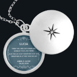 Något gammalt och blått Bridesmaid-blommigt-orname Berlockhalsband<br><div class="desc">Nåt gammalt och blått Bridesmaid Gift. Du är välkommen att besöka min affär för vackrare produkter.</div>