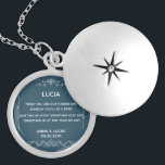 Något gammalt och blått Bridesmaid-blommigt-orname Berlockhalsband<br><div class="desc">Nåt gammalt och blått Bridesmaid Gift. Du är välkommen att besöka min affär för vackrare produkter.</div>
