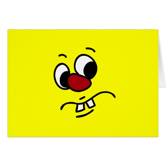 Något Grumpy Stinky ansikte OBS Kort (Framsidan Horizontal)