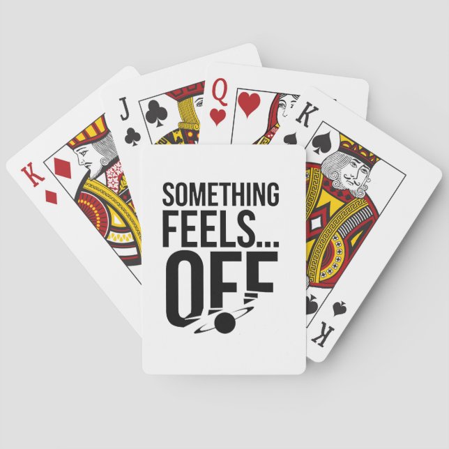 Något känns av - Unsettling & Cryptic Message Casinokort (Baksidan)