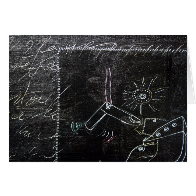 Något märkligt på det här Black Canvas 1-kortet Hälsningskort (Framsidan Horizontal)