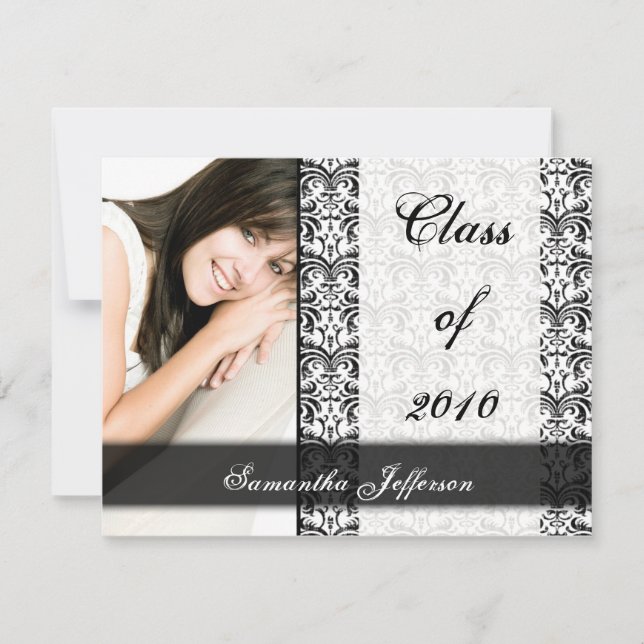 Något meddelande för studenten för Year~ vit Inbjudningar (Framsida)