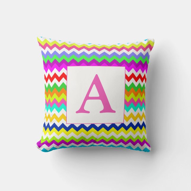 Något men gråttinitial Monogram för Kudde (Framsida)