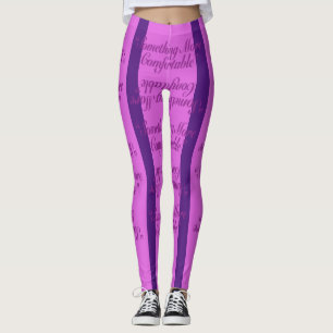 Något mer bekvämt Lila Rand Leggings