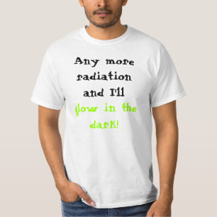 Något mera utstrålning och jag ska glöd i mörk t-shirt