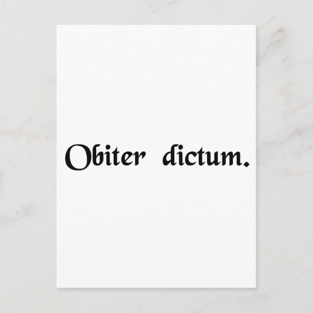 Något sa i förbigående. vykort (Framsida)