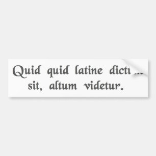 Något sade i profound. latinska ljud bildekal