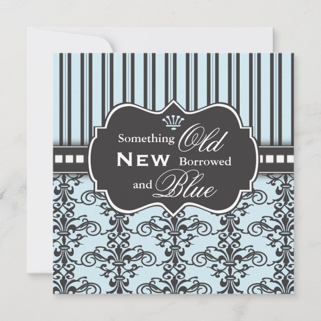 Något slösar damast & görar randig möhippan inbjudningar (Framsida)