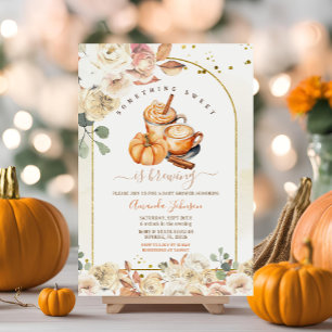 Något sött är att föda barn i Blommigten Guld Inbjudningar