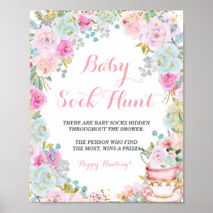 Något Sött Bryggs Sockjakt för Babyfesten Poster