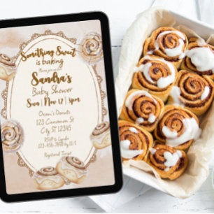 Något Sött, Kanelbulle Baby Shower Inbjudningar