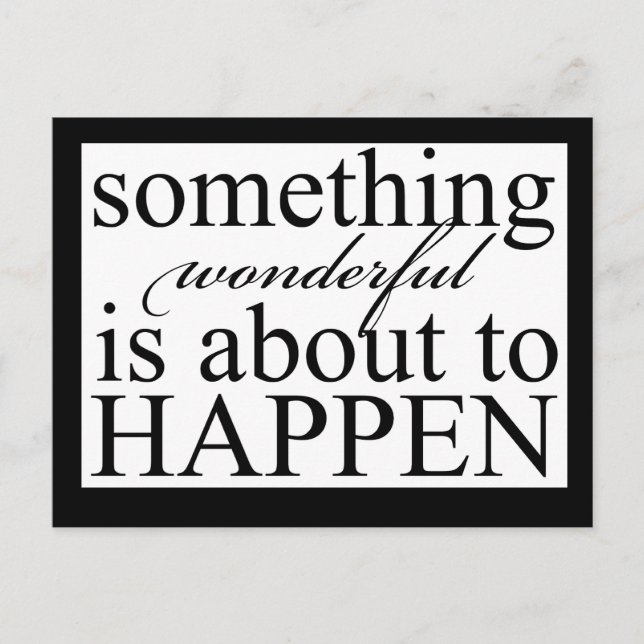 något underbart som händerPostcard Vykort (Framsida)