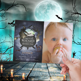 Något Wicked Brewing Halloween NT 1:a födelsedagen Inbjudningar