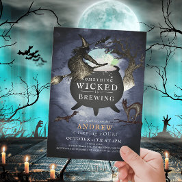 Något Wicked Brewing Halloween NT Birthday Inbjudningar