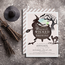 Något Wicked Brewing Halloween Pk 1st Birthday Inbjudningar