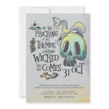 Något Wicked Halloween fest Flat-inbjudan