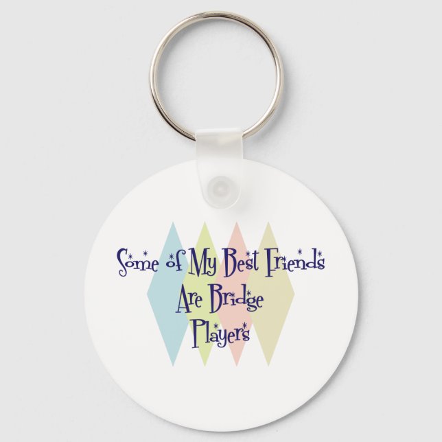 Några av mina bästa vänner är Bridge Players Nyckelring (Framsida)