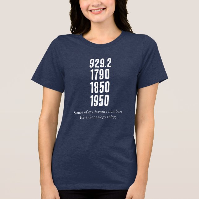 Några av mina favoritnummer (ljus design) T-Shirt (Framsida)