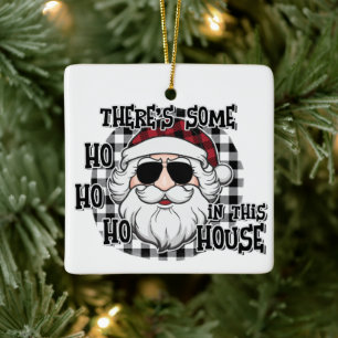 Några av värdarna i detta hus Punny Santa Sublic Julgransprydnad Keramik