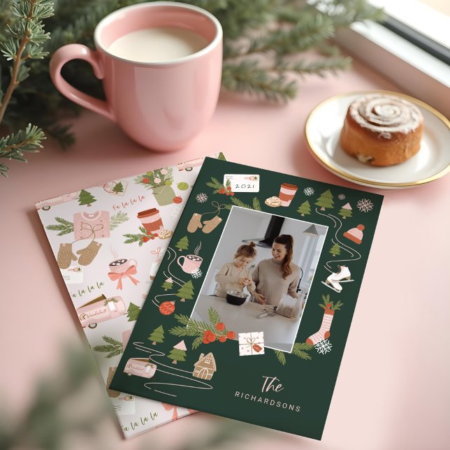 Några av vårt favoritfoto i Sak Julkort (A Few of Our Favourite Christmas Things Photo Holiday Card)