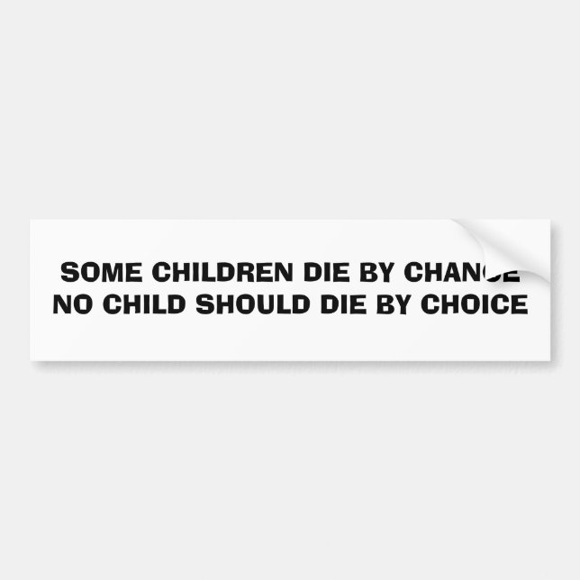 NÅGRA BARN DÖR RISKERAR BY INGET BARN BÖR DÖ… BILDEKAL (Framsidan)