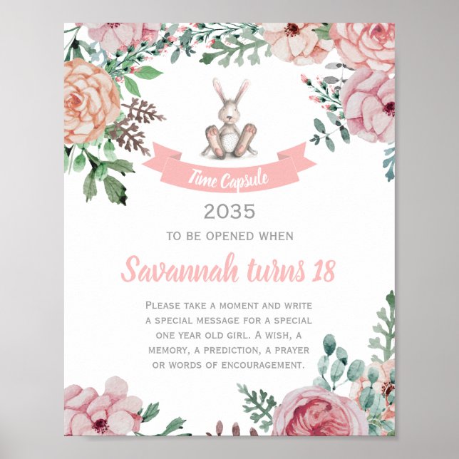 Några Blommigtar från födelsedagen Poster Kapsel (Framsidan)