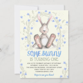 Några Bunny Boys 1:a födelsedag Party Inbjudningar