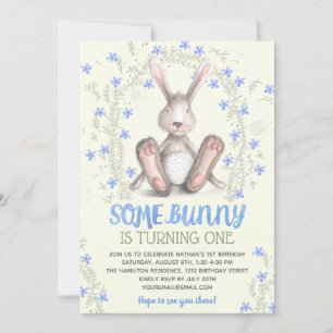 Några Bunny Boys 1:a födelsedag Party Inbjudningar