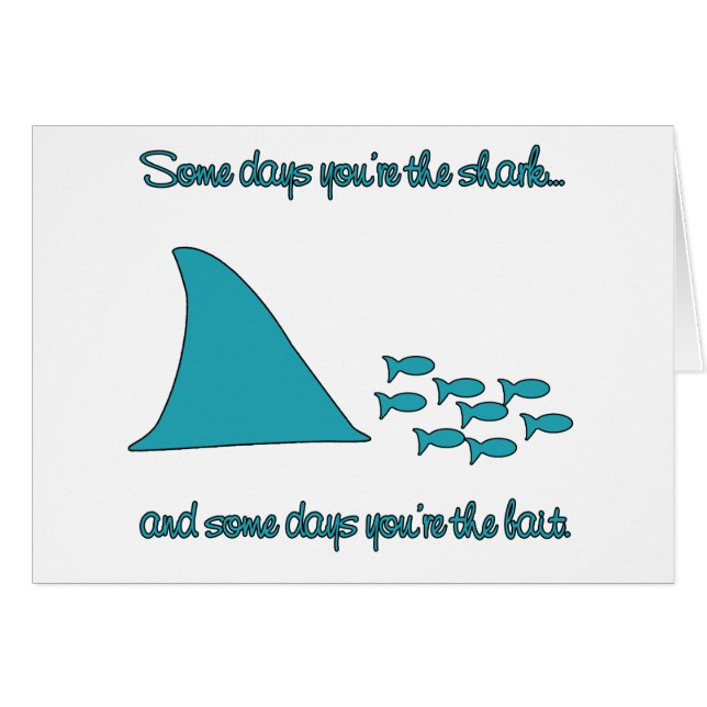 Några dagar är du hajT-tröja Hälsningskort (Framsidan Horizontal)